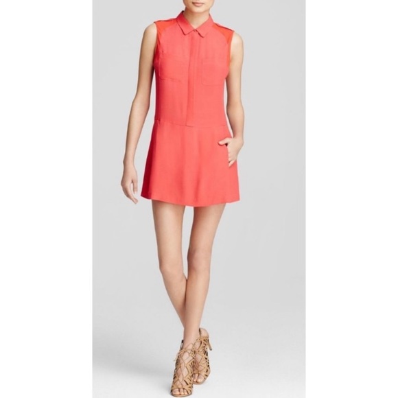 Sanctuary Coral Red Sleeveless Romper. - Picture 1 of 7